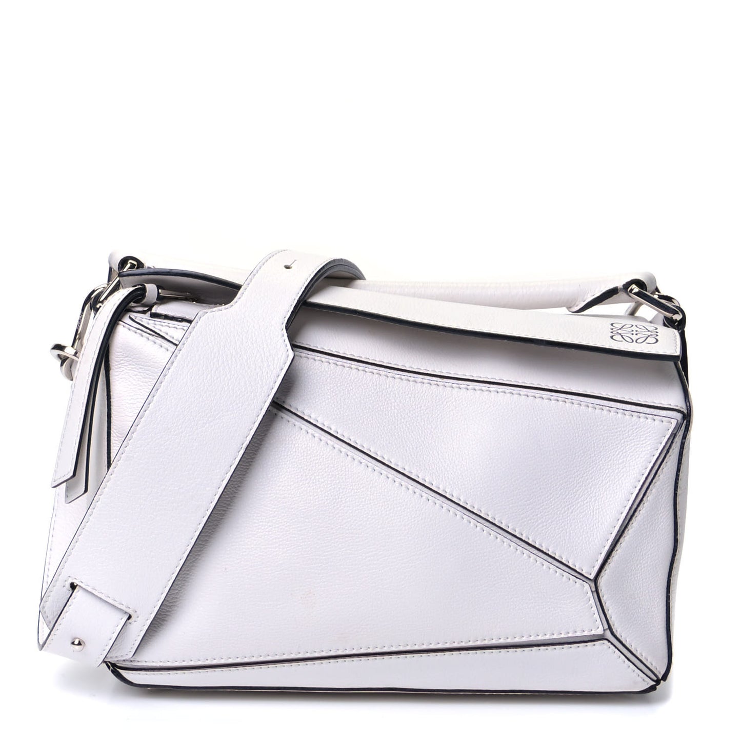 Calfskin Small Puzzle Bag White
