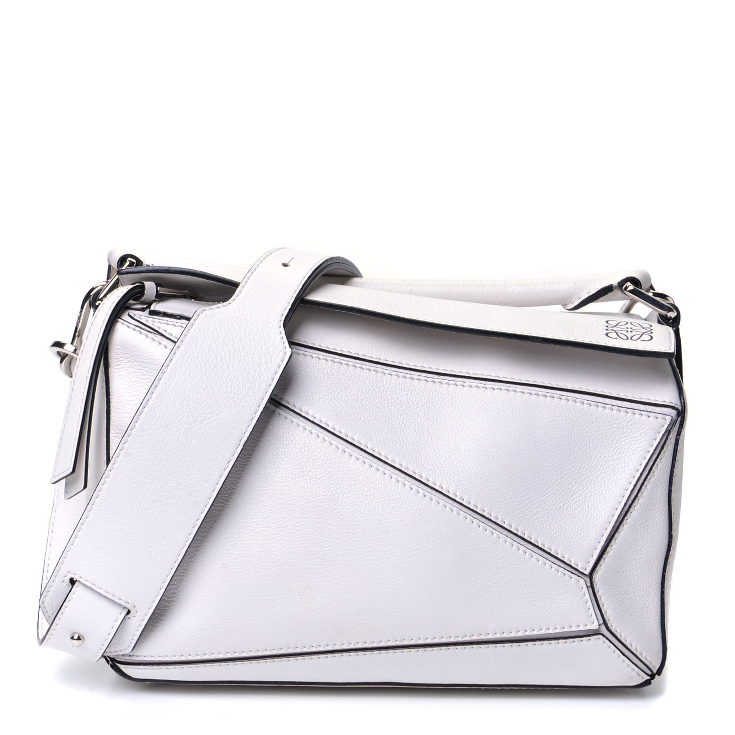 Loewe Calfskin Small Puzzle Bag White 1 of 5