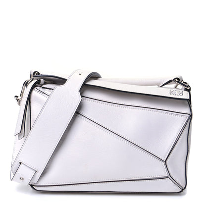 Loewe Calfskin Small Puzzle Bag White 1 of 5