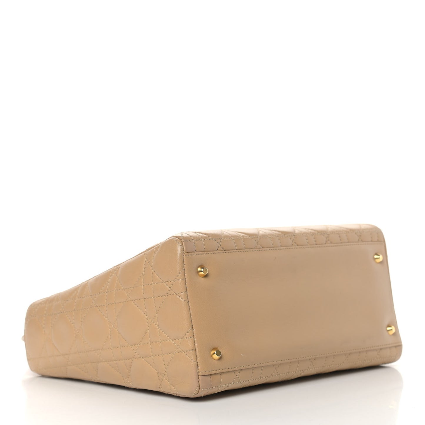 Lambskin Cannage Medium Lady Dior Beige