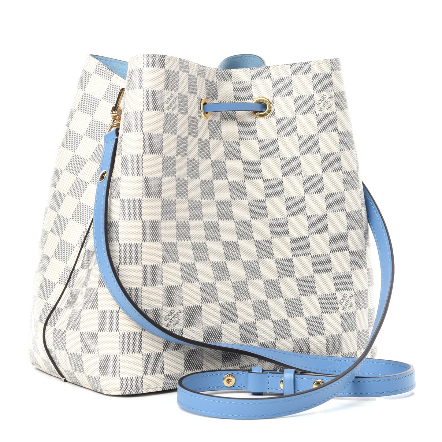 Damier Azur Neonoe MM Bleuet