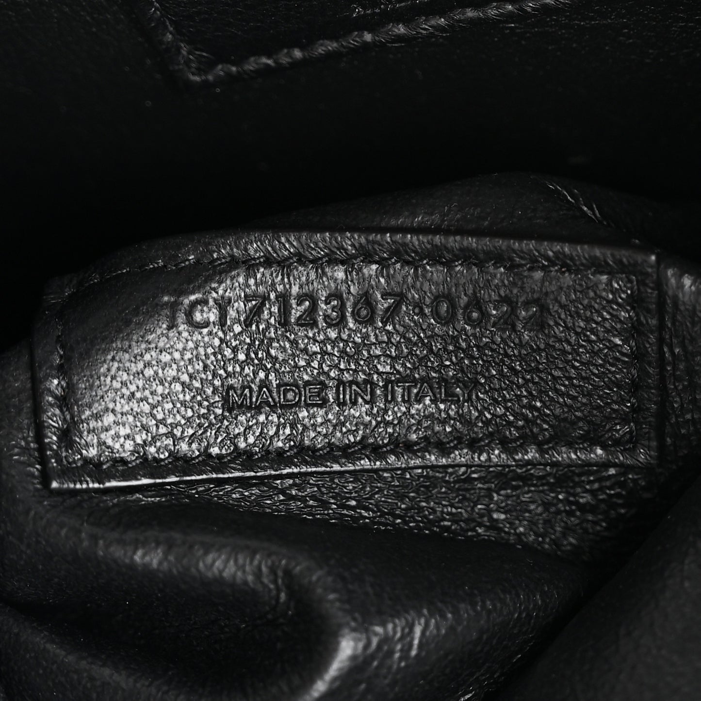 Calfskin Crocodile Embossed Paris Mini Toy Shopper Tote Black