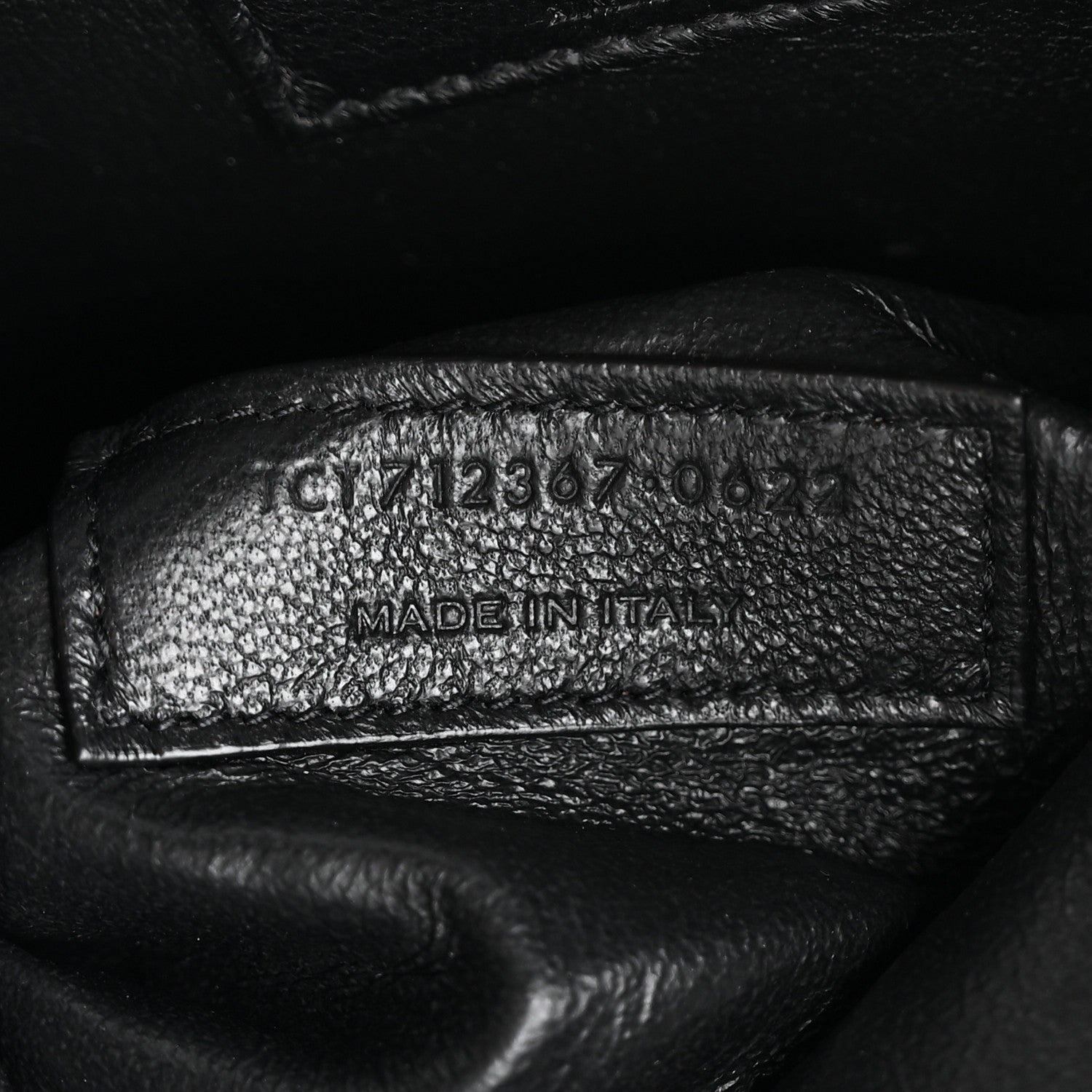 Saint Laurent Calfskin Crocodile Embossed Paris Mini Toy Shopper Tote Black 7 of 10