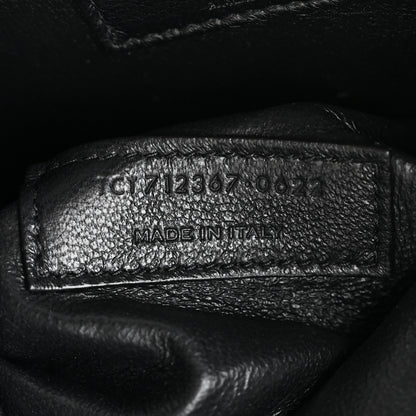 Saint Laurent Calfskin Crocodile Embossed Paris Mini Toy Shopper Tote Black 7 of 10