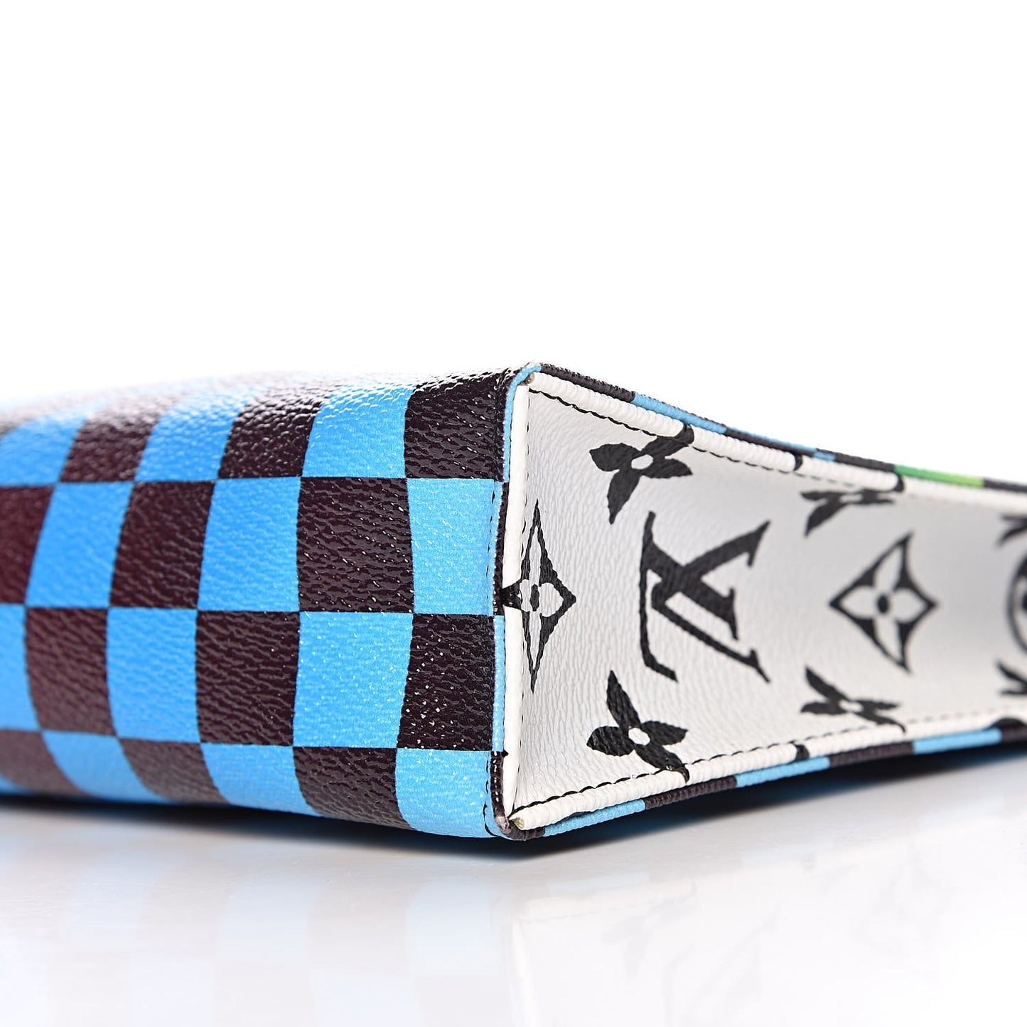 Damier Race Toiletry Pouch 26 Blue Vert