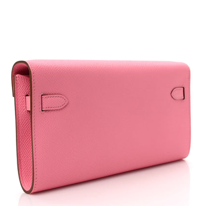 Hermes Epsom Kelly Wallet To Go Rose Confetti 3 of 9