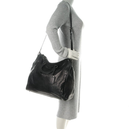 Prada Glace Calf Shopping Tote Nero Black 2 of 12