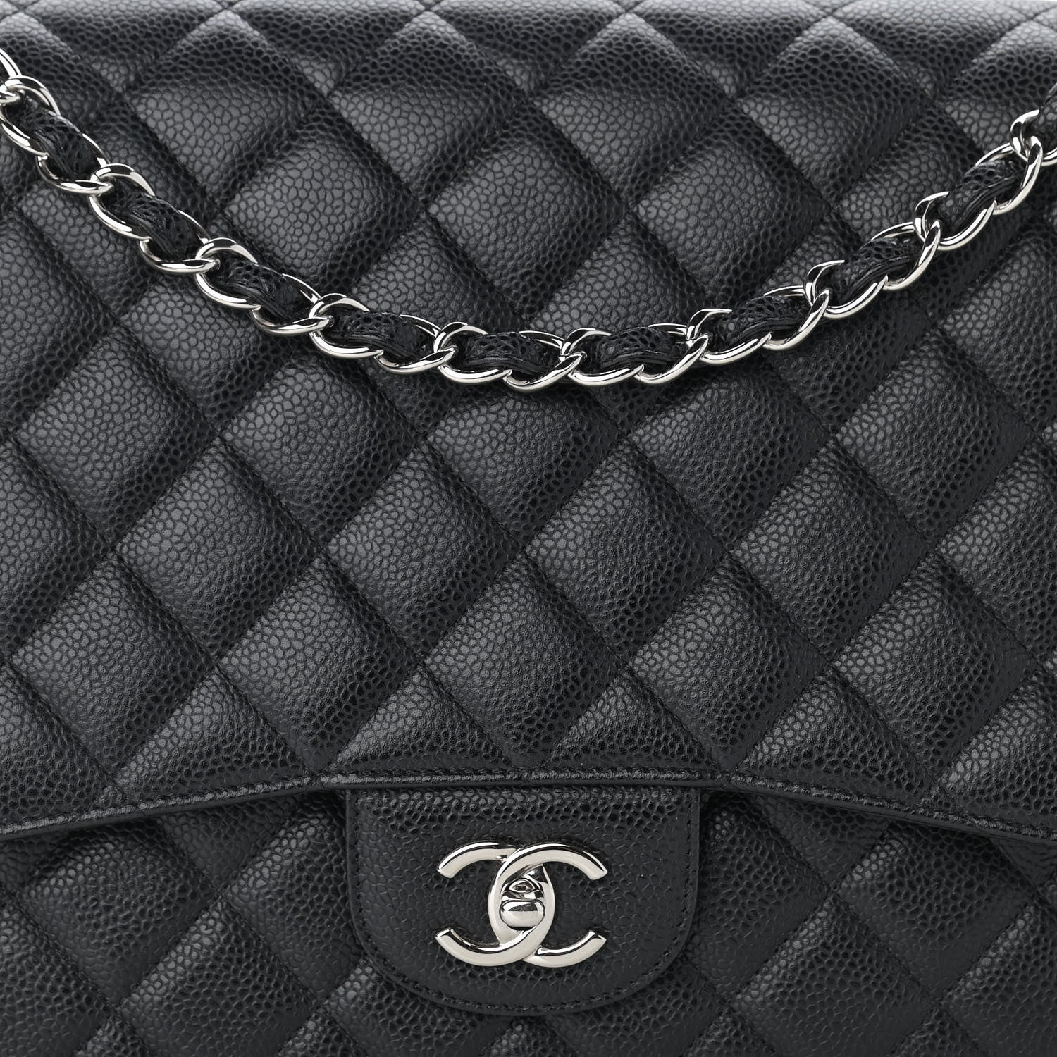 Chanel Caviar Quilted Maxi Single Flap Black 8 of 12