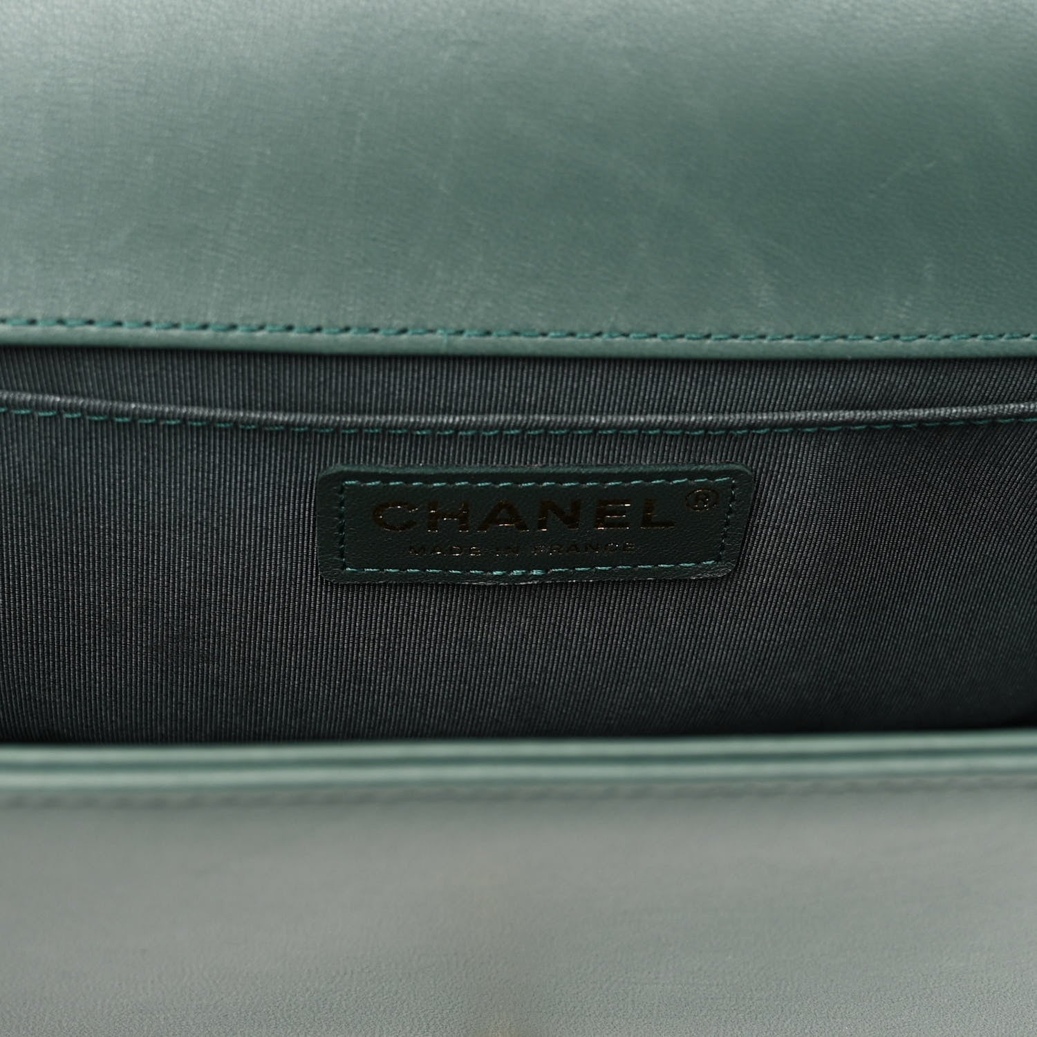 Chanel Calfskin Quilted Medium Boy Flap Dark Green 6 of 10