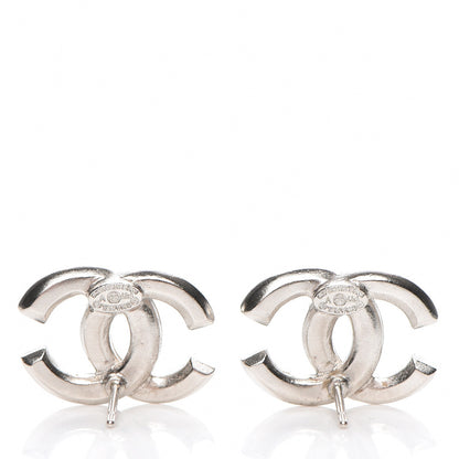 Chanel Baguette Crystal CC Earrings Silver 3 of 5