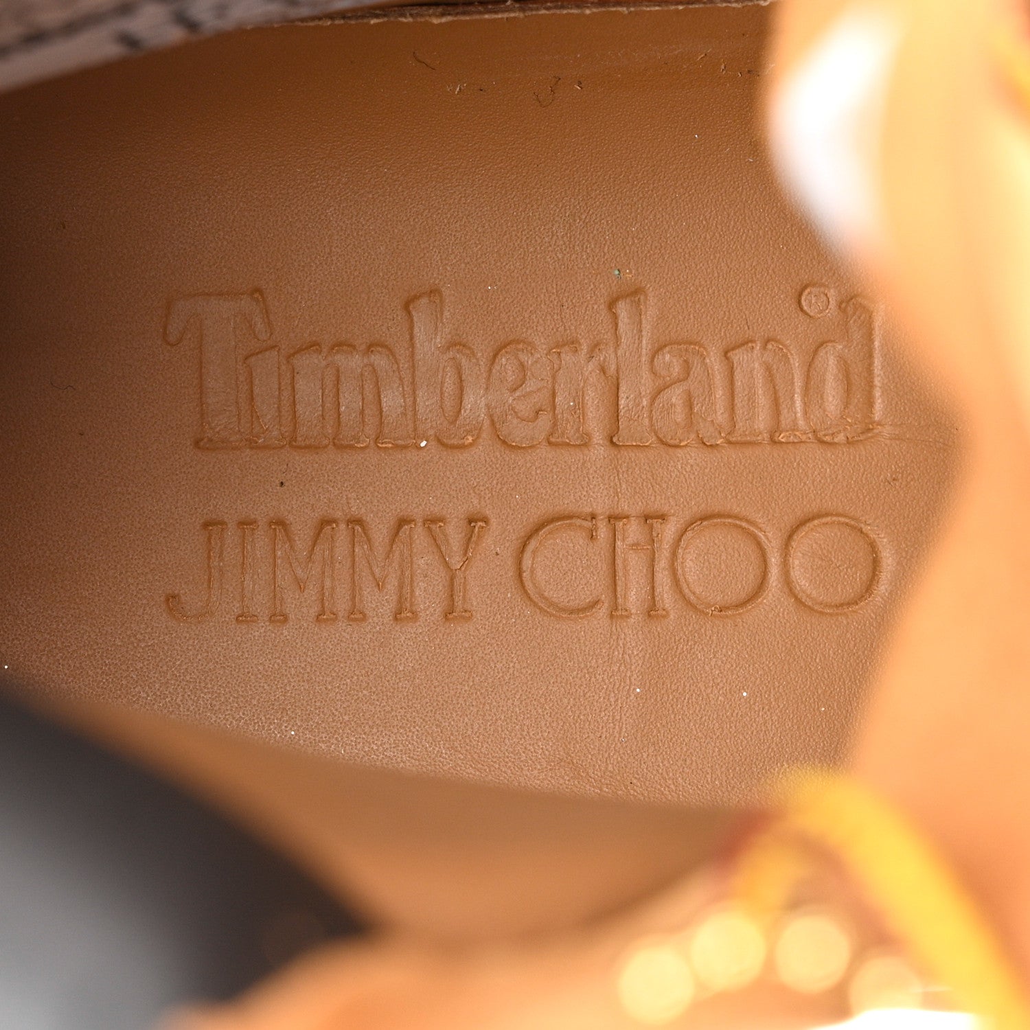 Jimmy Choo X TIMBERLAND Nubuck Graffiti Womens Ankle Boots 36 Wheat Gold 8 of 10