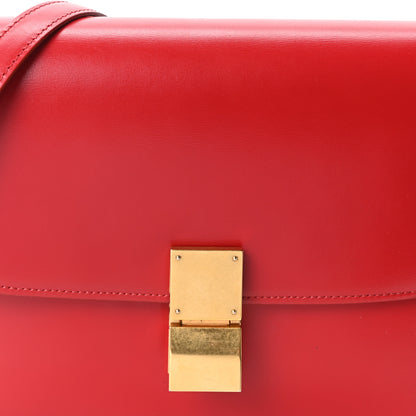 Celine Box Calfskin Medium Classic Box Flap Bag Red 9 of 11