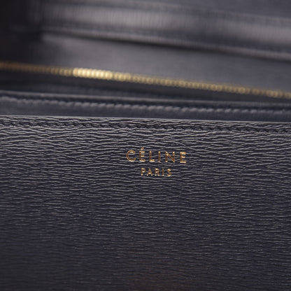 Celine Liege Calfskin Medium Classic Box Flap Bag Dark Blue 7 of 13