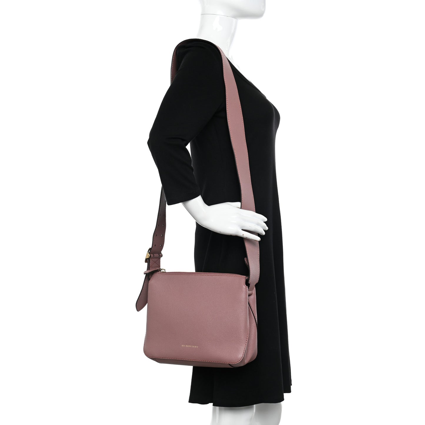 Soft Grain Calfskin Small Helmsley Crossbody Dusty Pink