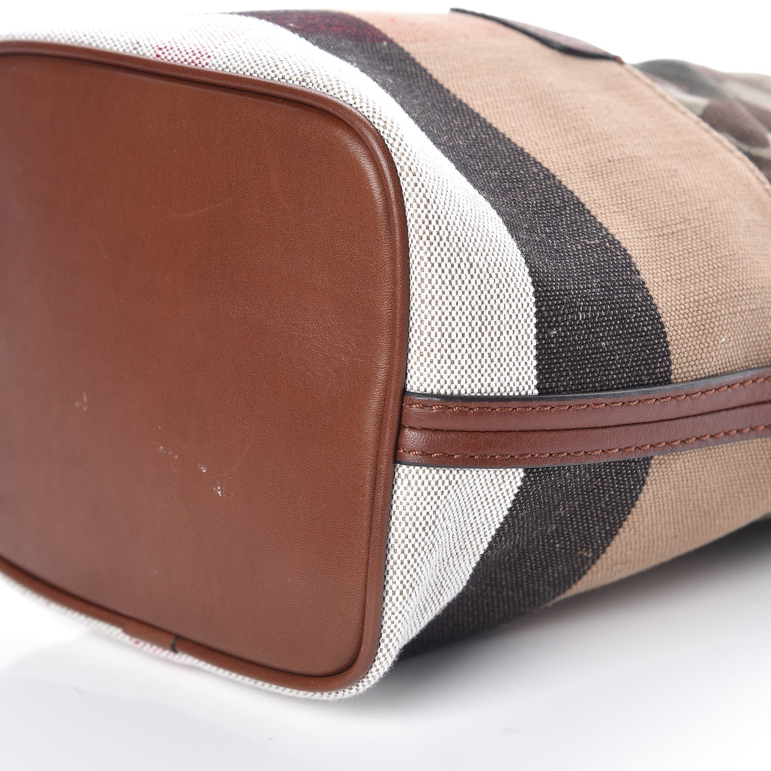 Burberry Canvas Mega Check Camouflage Mini Susanna Hobo Russet Brown 7 of 10