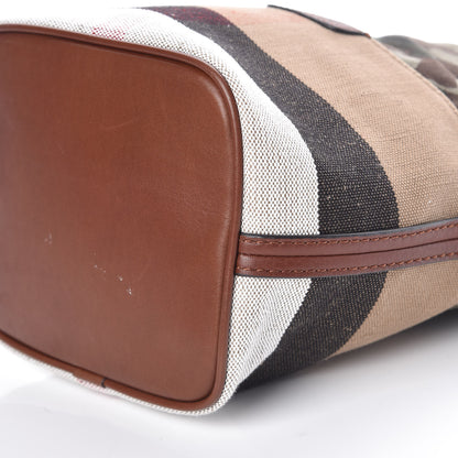 Burberry Canvas Mega Check Camouflage Mini Susanna Hobo Russet Brown 7 of 10
