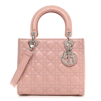 Christian Dior Patent Cannage Medium Lady Dior Rose Clair 1 of 11