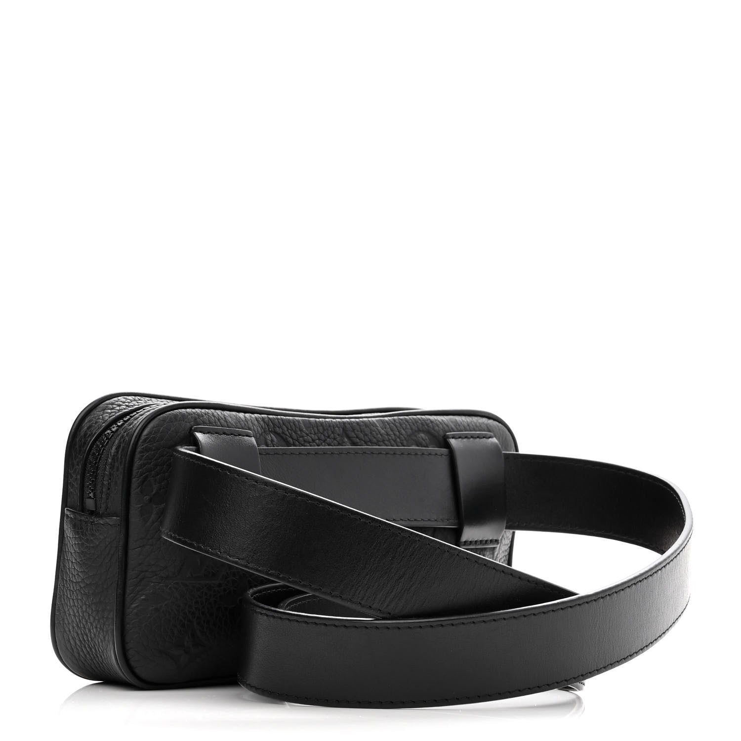 Louis Vuitton Taurillon Monogram Uniformes Solar Ray Soft Pochette Volga Belt Bag Black 3 of 10