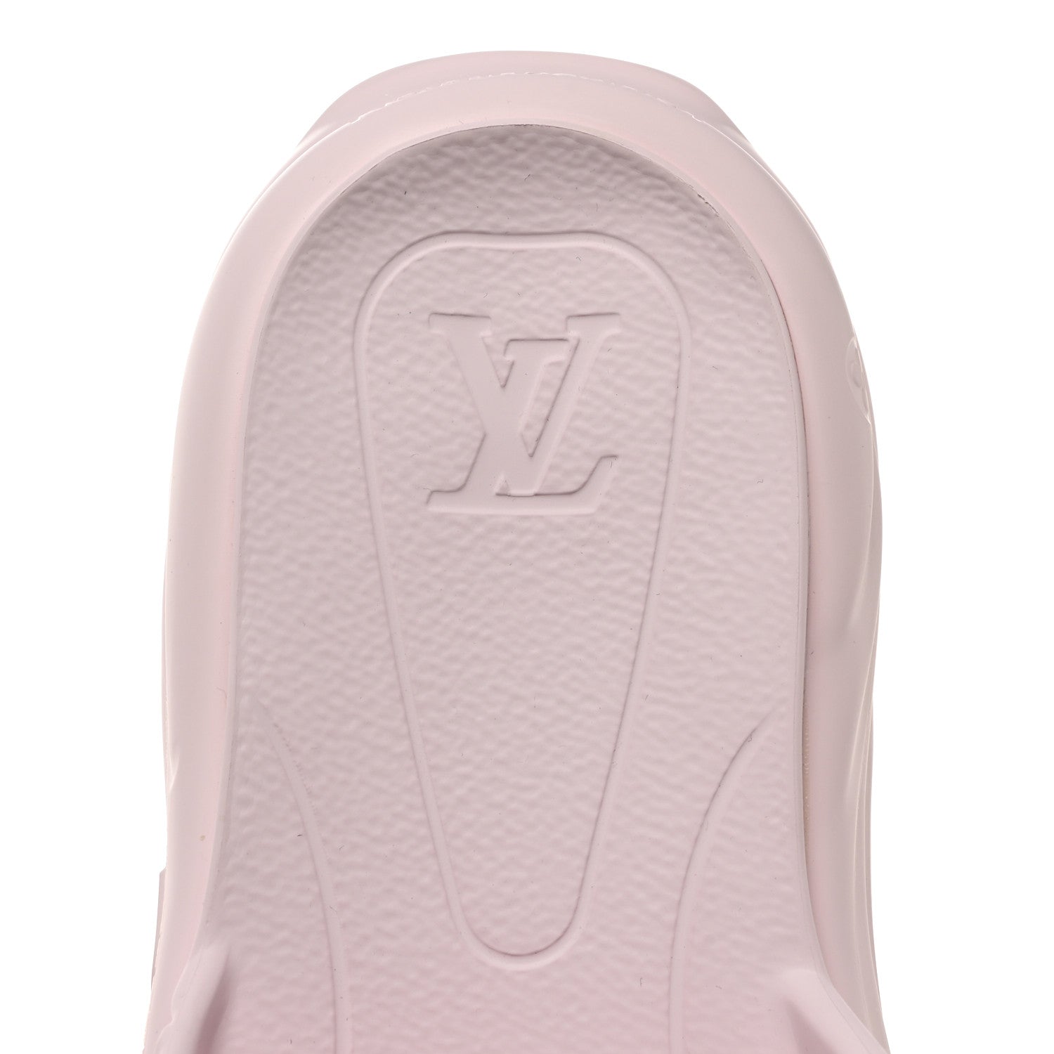 Louis Vuitton Rubber Monogram Embossed Pool 55 Flat Comfort Mule 40 Rose Clair 6 of 9