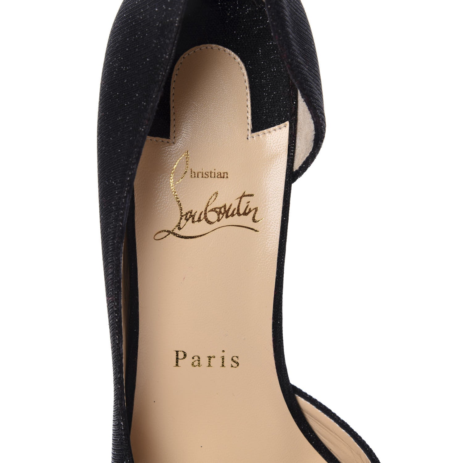 Christian Louboutin Glitter Tennis Iriza 70 Pumps 38.5 Black 7 of 10