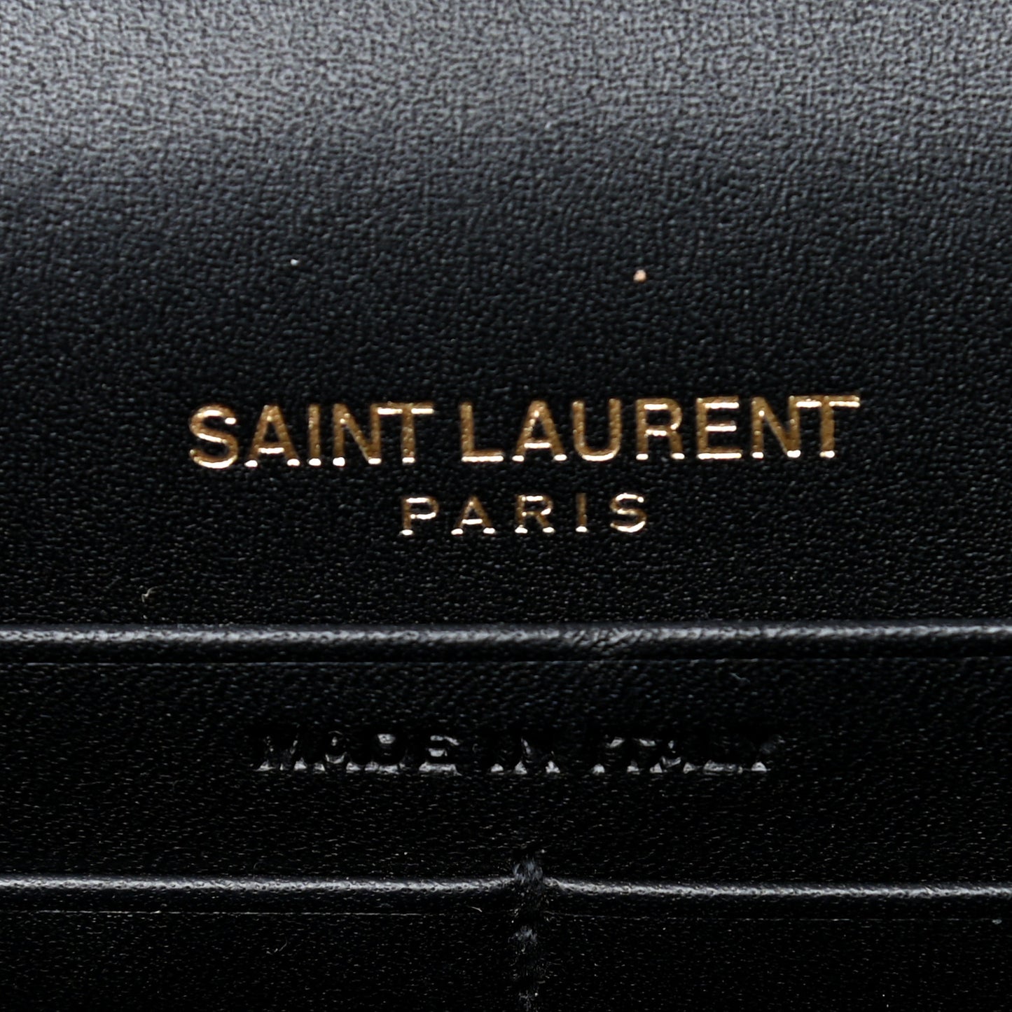 Smooth Calfskin Classic Monogram Kate Tassel Chain Wallet Black