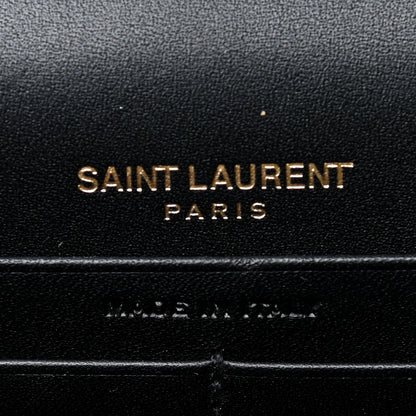 Saint Laurent Smooth Calfskin Classic Monogram Kate Tassel Chain Wallet Black 7 of 21