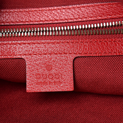 Gucci Canvas Logo Sylvie Stripe Drawstring Backpack Red 5 of 9
