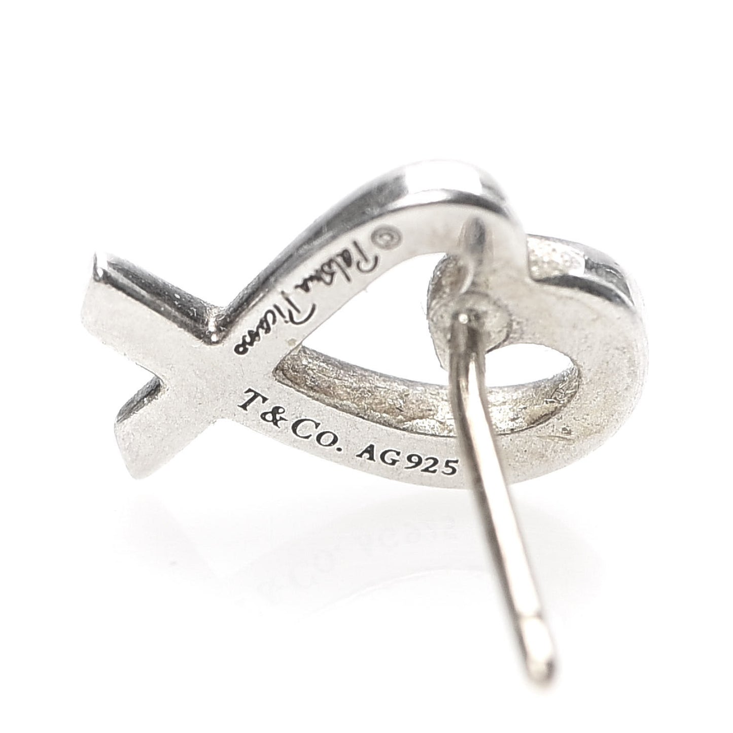 Sterling Silver Mini Paloma Picasso Loving Heart Earrings