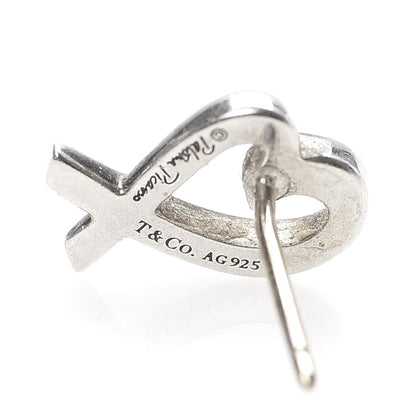 Tiffany Sterling Silver Mini Paloma Picasso Loving Heart Earrings 4 of 6