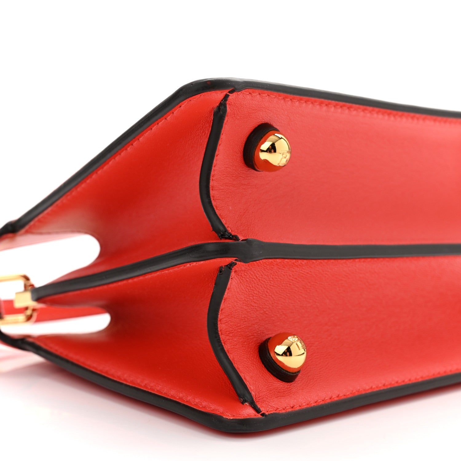 Fendi Shiny Nappa Petite Peekaboo I SEE U Satchel Papavero 8 of 10