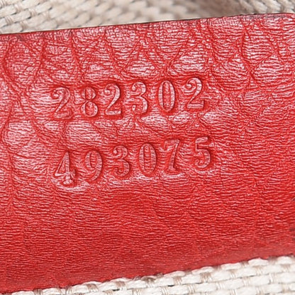 Gucci Pebbled Calfskin Medium Soho Boston Red 7 of 12