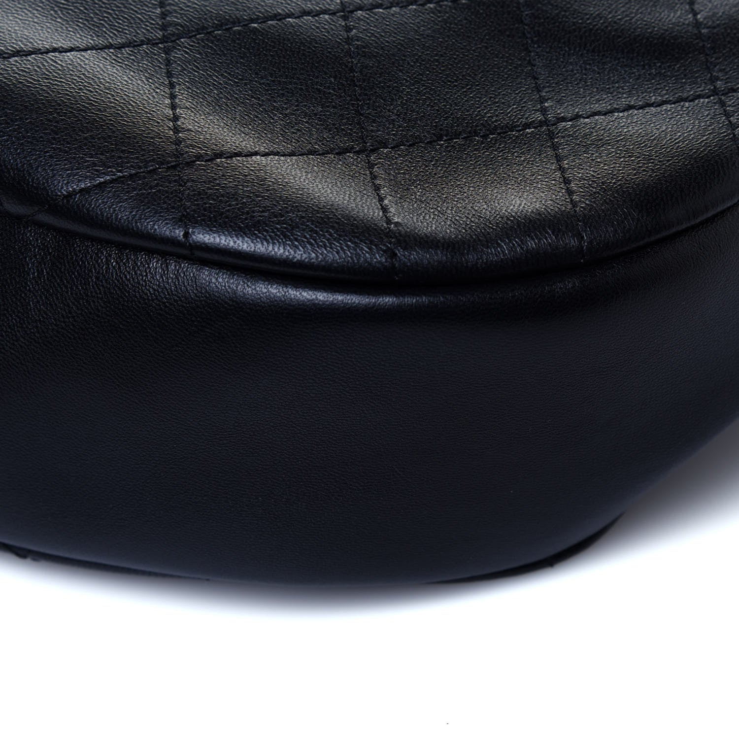 Chanel Lambskin Stitched Large Drawstring Bag Black 12 of 12