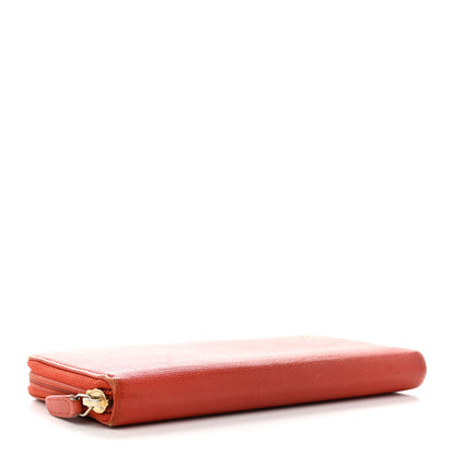 Chanel Calfskin Camelia Foil Zip Around Wallet Red 4 of 12