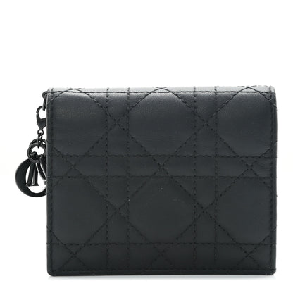Christian Dior Lambskin Cannage Mini Lady Dior Wallet Black 1 of 7