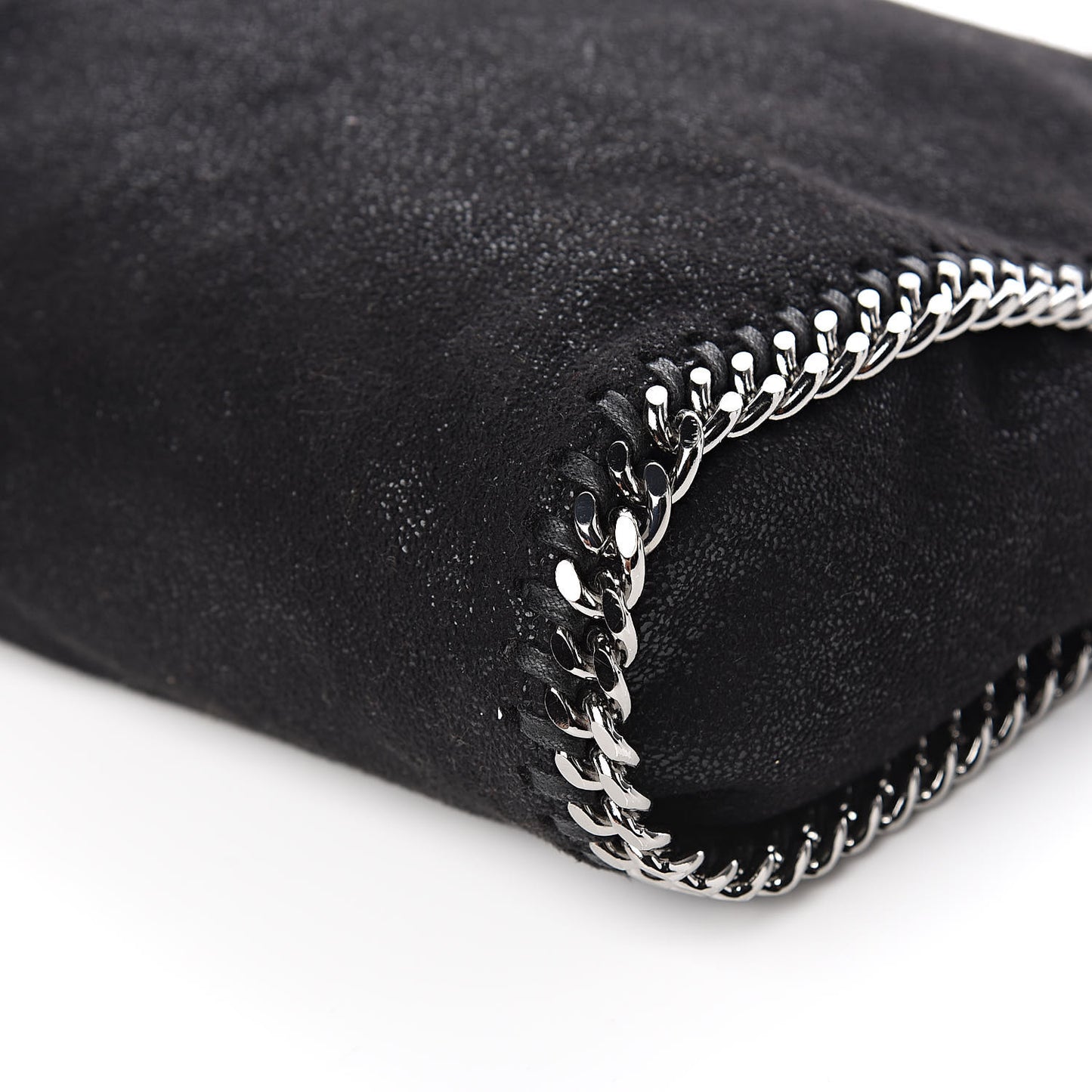 Shaggy Deer Mini Falabella Fold Over Tote Black