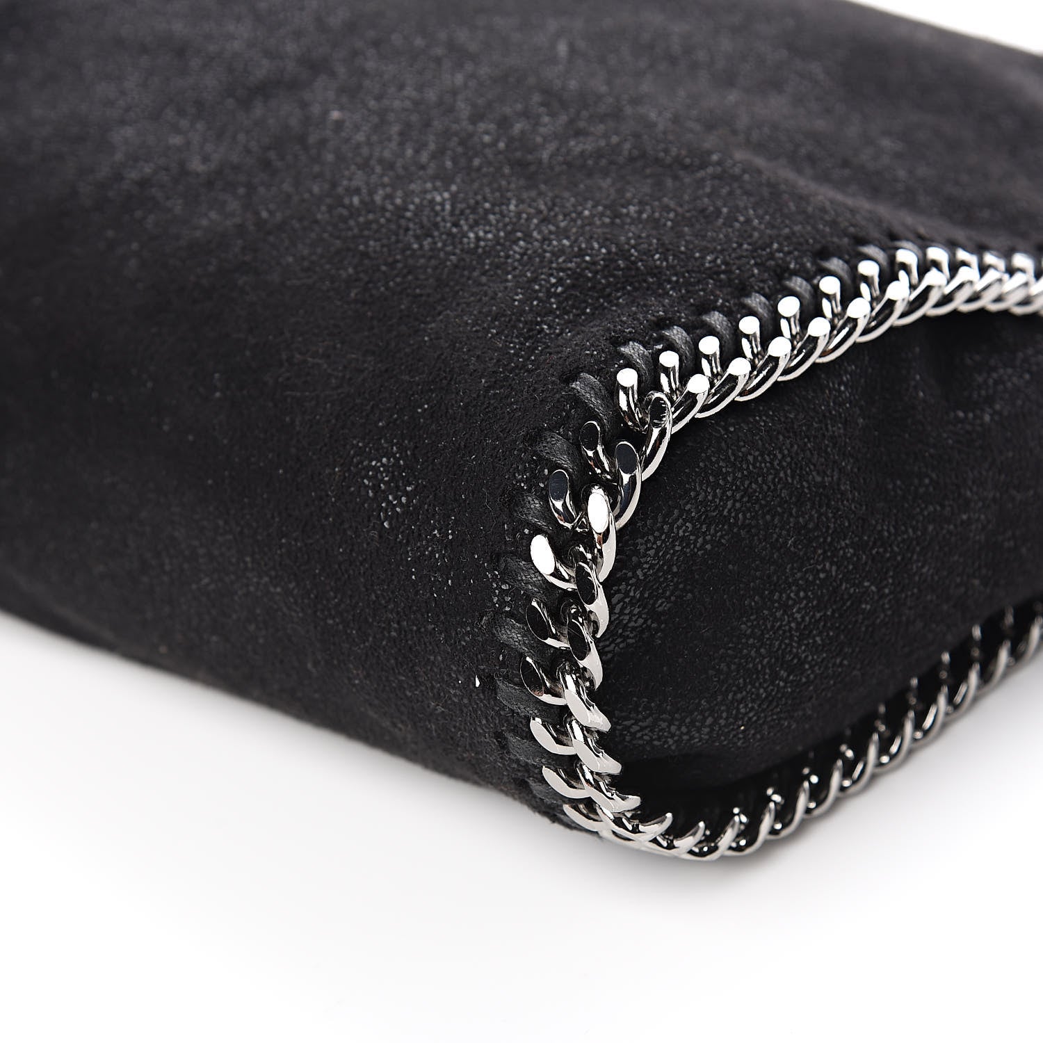 Stella McCartney Shaggy Deer Mini Falabella Fold Over Tote Black 9 of 10