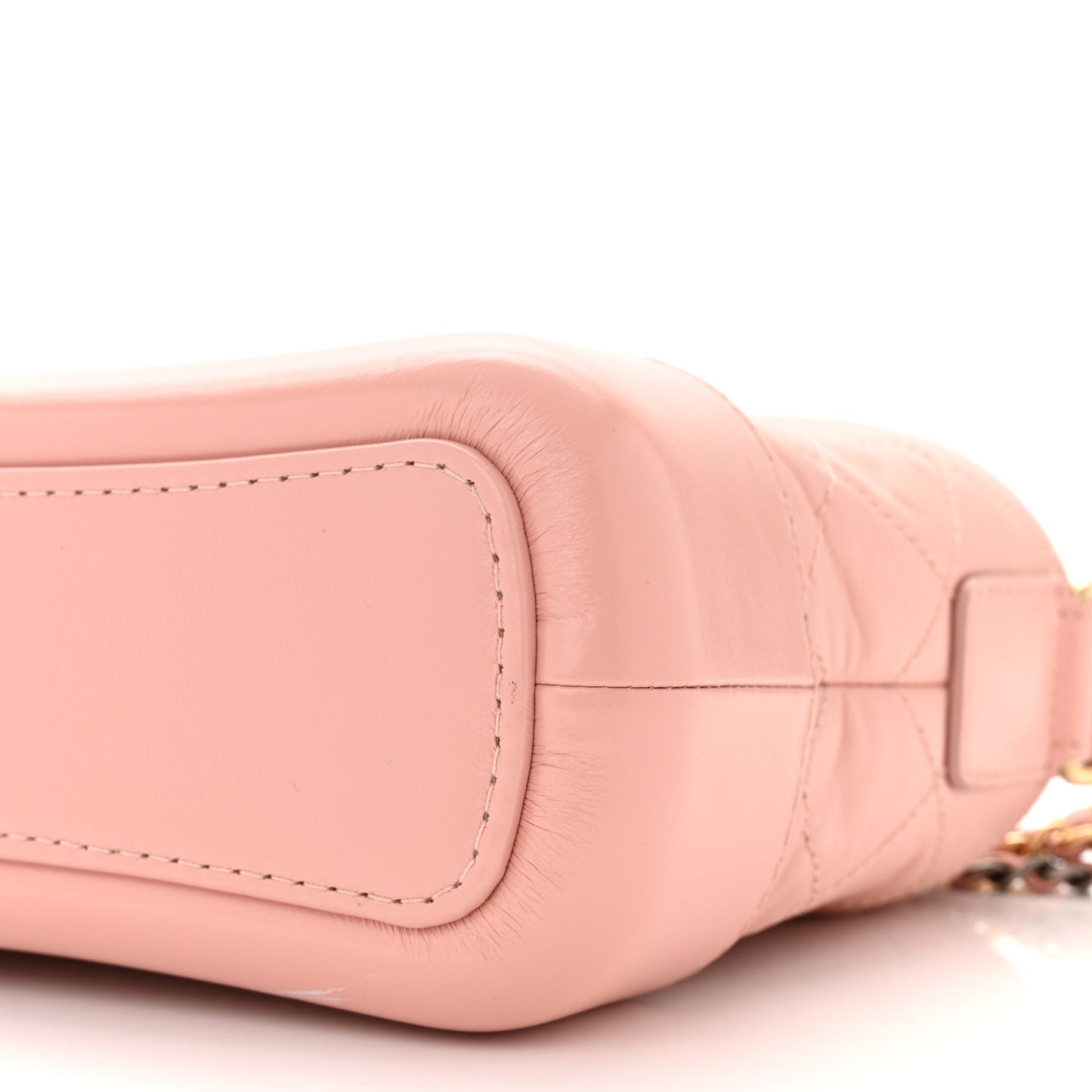 Aged Calfskin Quilted Small Gabrielle Hobo Light Pink