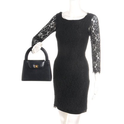 Chanel Lambskin Small Kelly Flap Bag Navy Blue 2 of 9