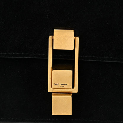 Saint Laurent Suede Carre Satchel Black 9 of 9