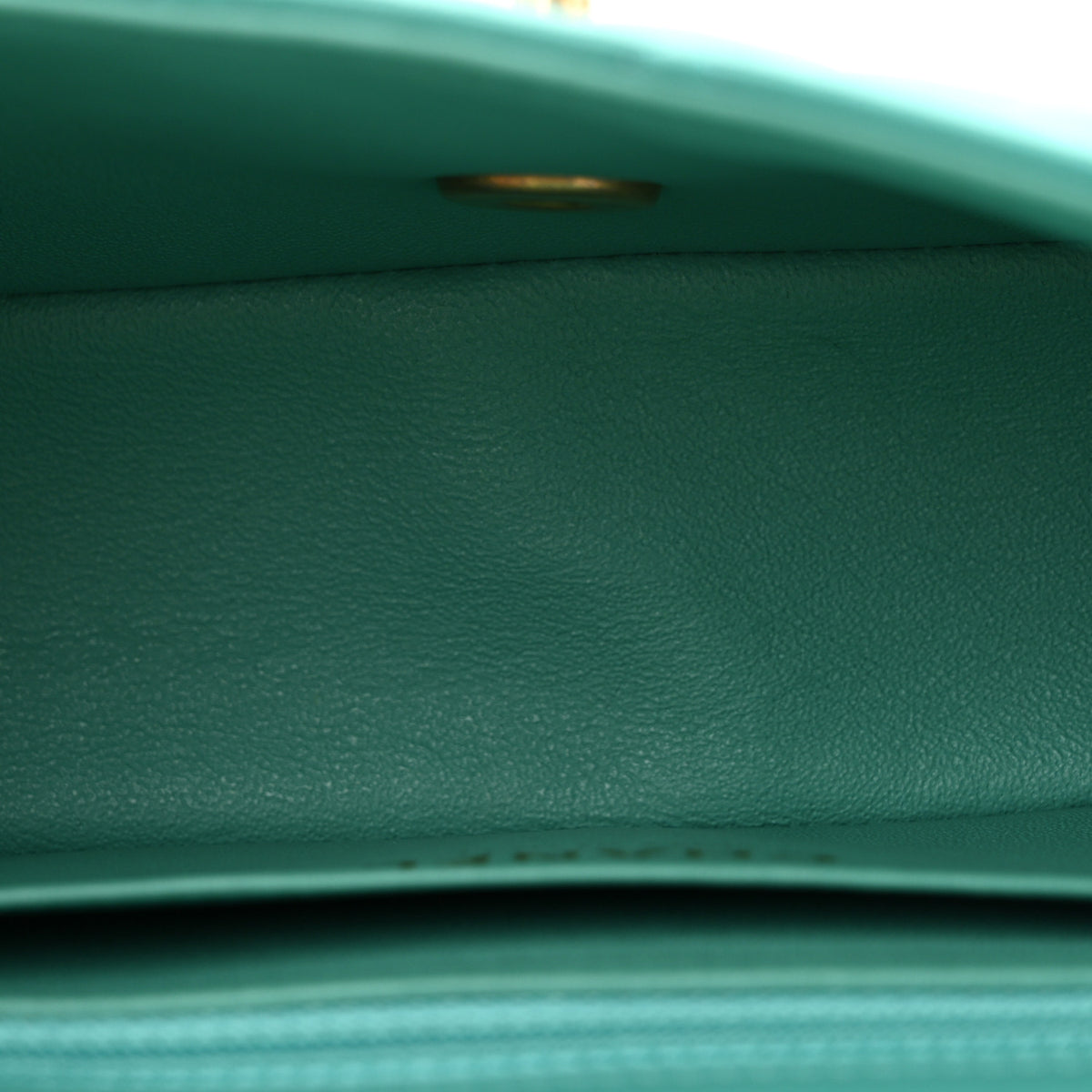 Lambskin Quilted Mini Rectangular Flap Turquoise