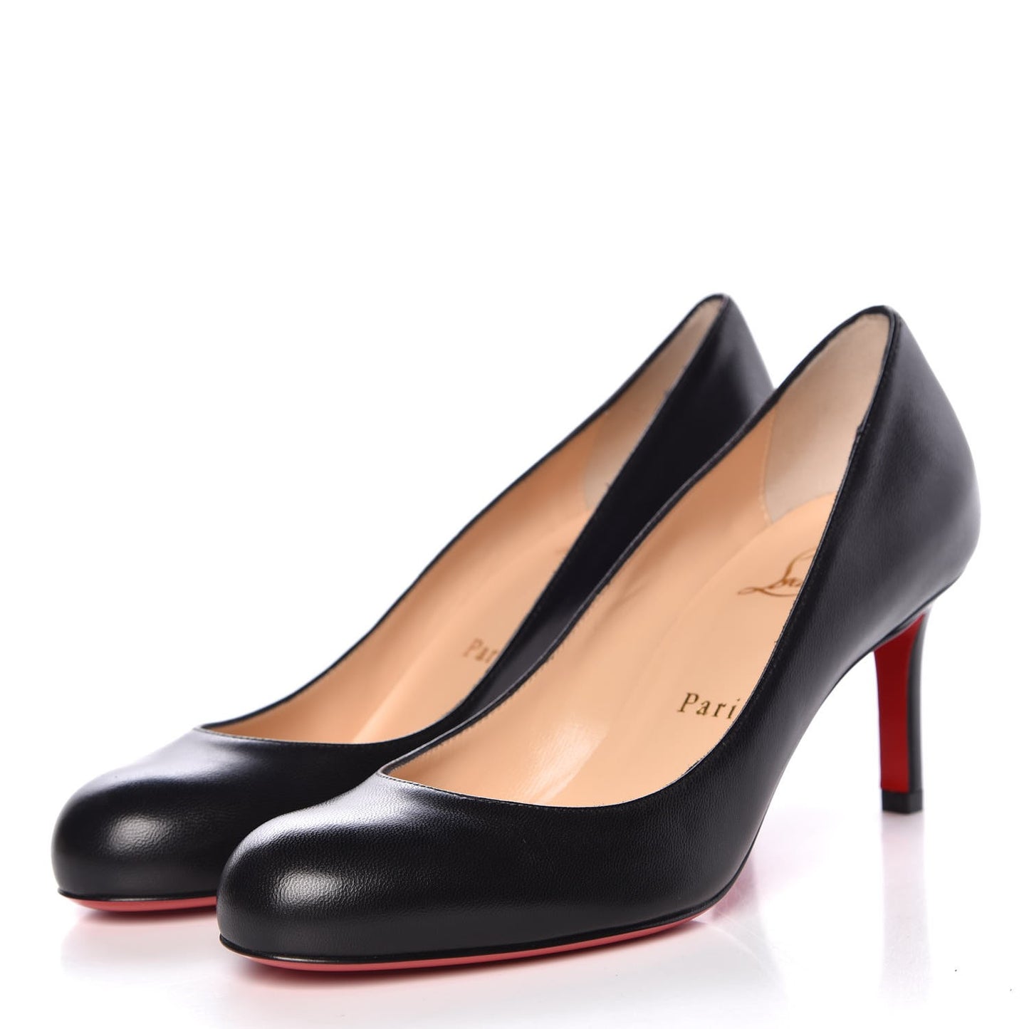 Shiny Nappa Simple 70 Pumps 35.5 Black