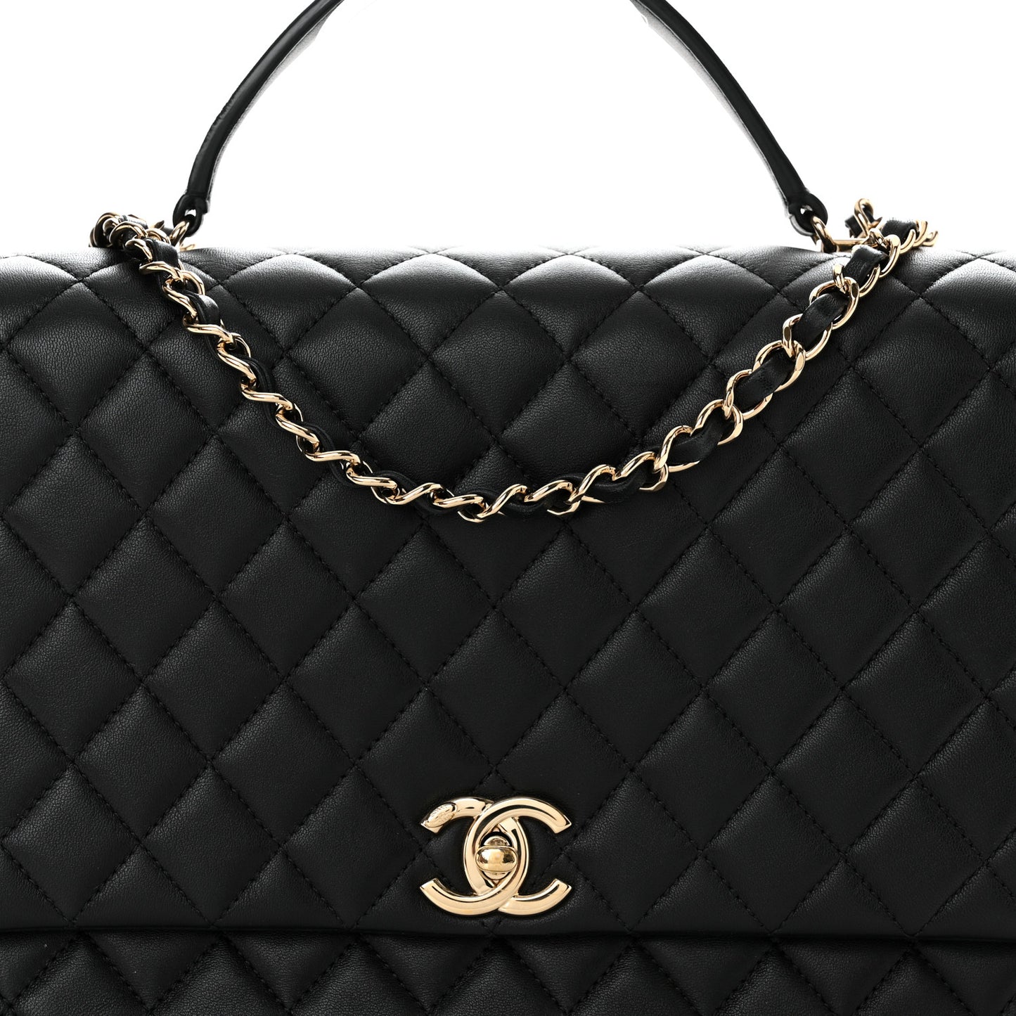 Lambskin Quilted Medium Citizen Chic Flap Black