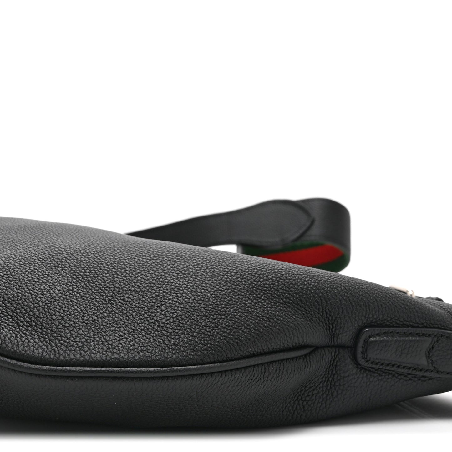Calfskin Emblem Shoulder Bag Black