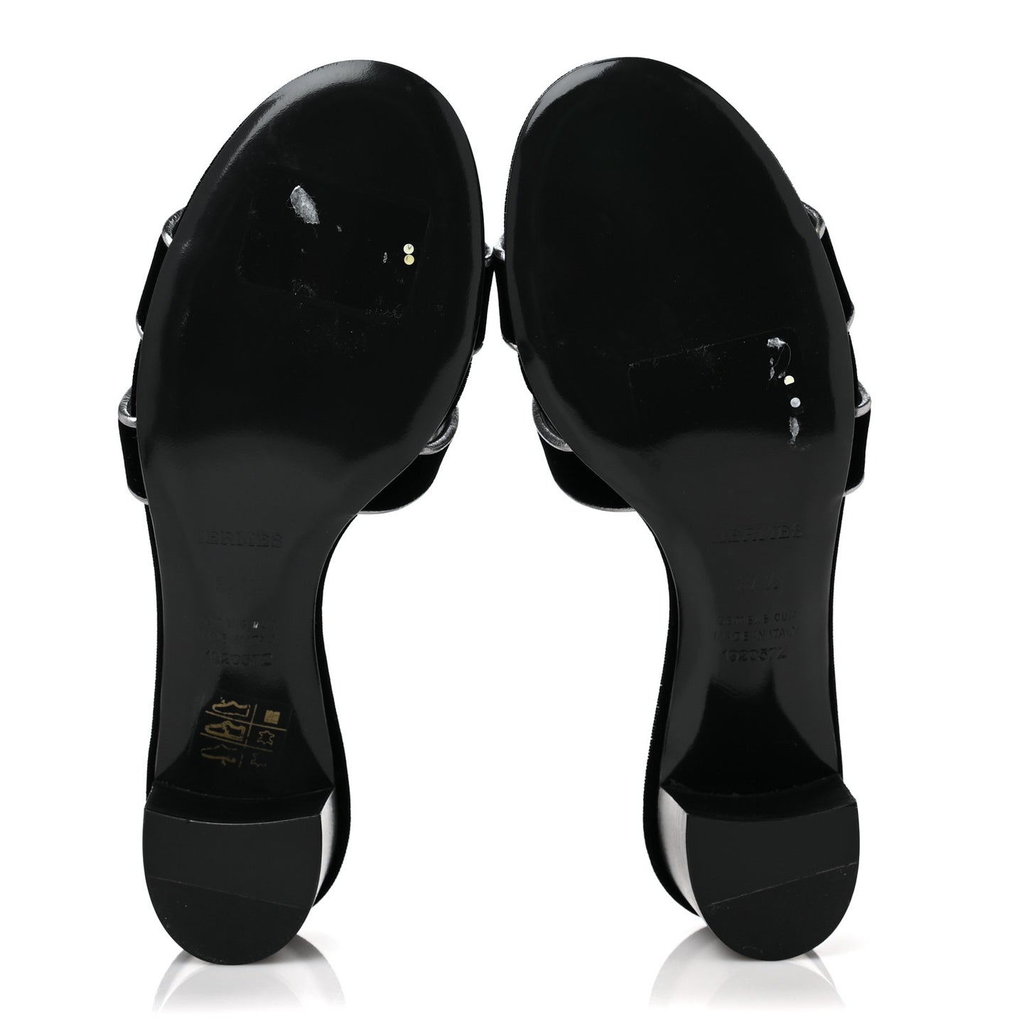 Velvet Nappa Oasis Sandals 37.5 Argent Vieilli