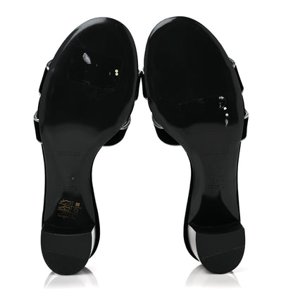 Hermes Velvet Nappa Oasis Sandals 37.5 Argent Vieilli 5 of 10