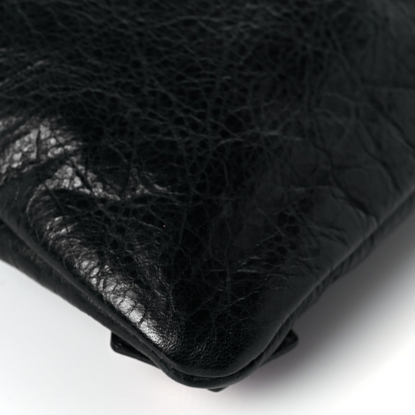Agneau Giant 21 Rose Gold Hardware Envelope Clutch Black