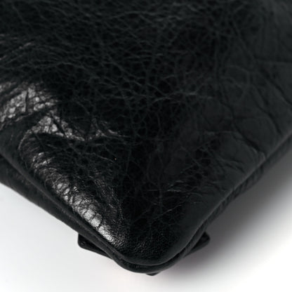 Balenciaga Agneau Giant 21 Rose Gold Hardware Envelope Clutch Black 11 of 14