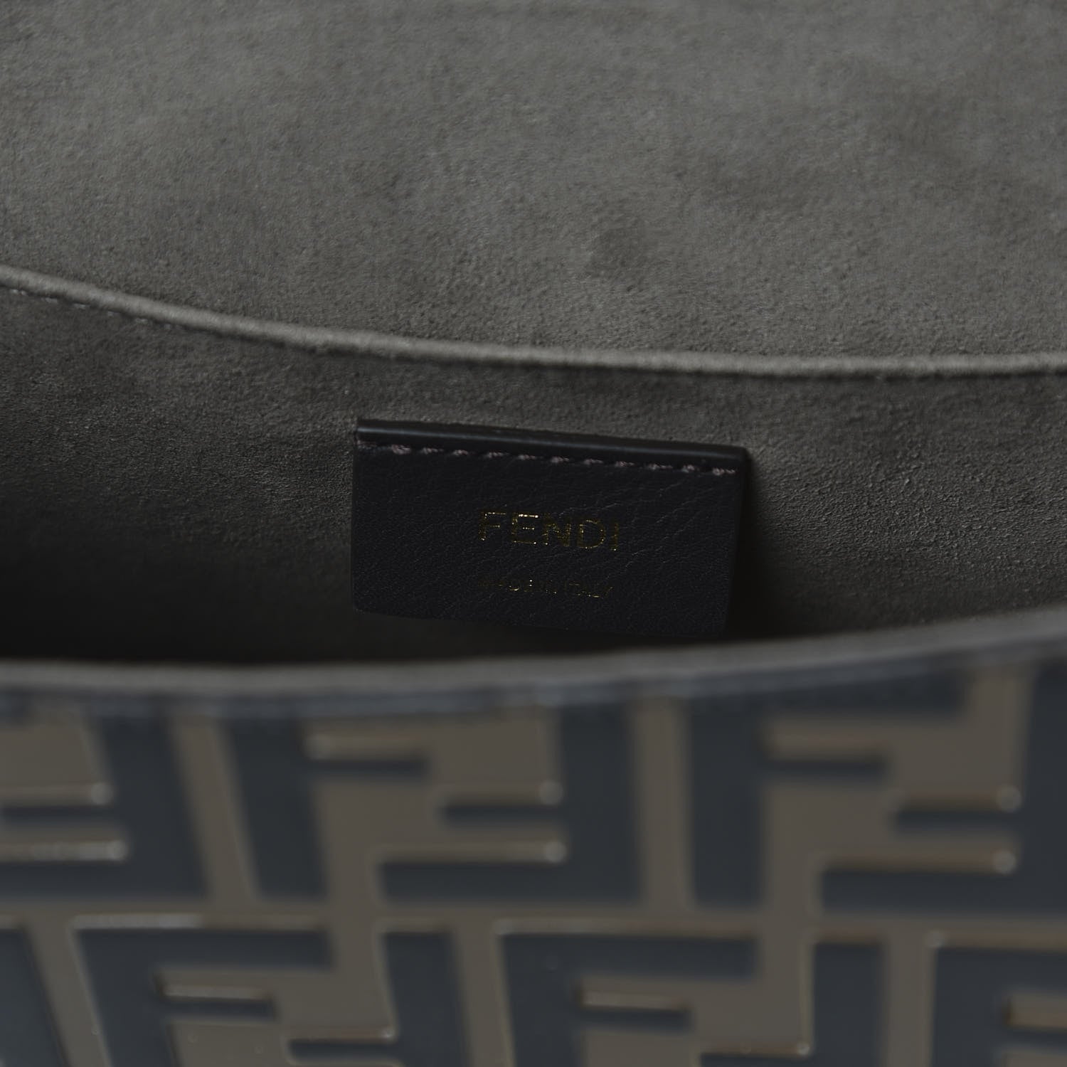 Fendi Vitello Century F is Fendi Bi-Color FF 1974 Embossed Kan I Shoulder Bag Maya Black 9 of 12