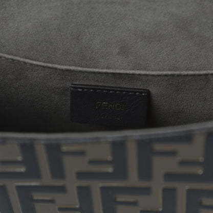 Fendi Vitello Century F is Fendi Bi-Color FF 1974 Embossed Kan I Shoulder Bag Maya Black 9 of 12