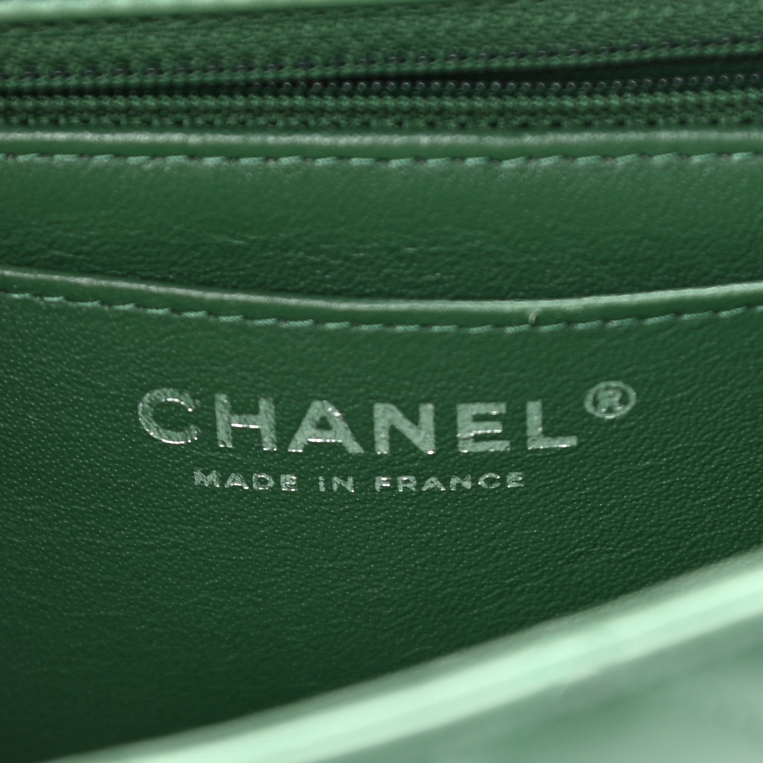 Chanel Lambskin Quilted Mini Rectangular Flap Green 6 of 10
